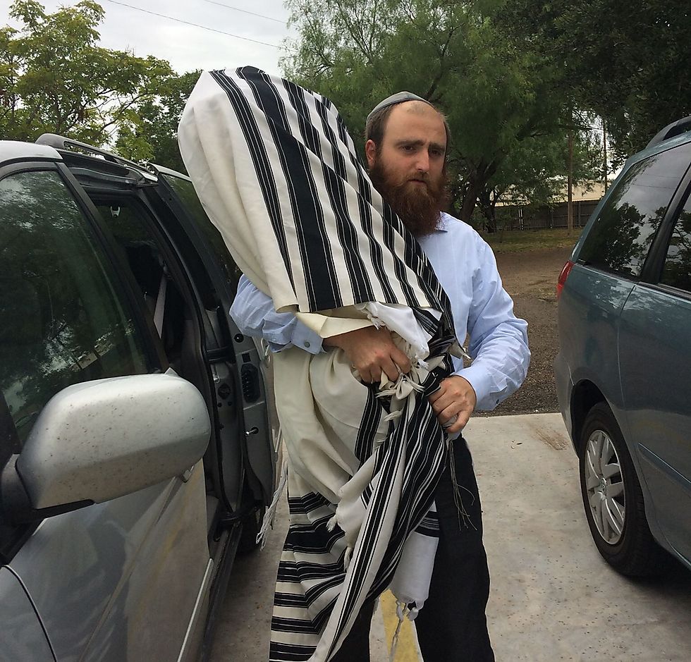ХАБАДник в Хьюстоне. Фото: Chabad.org/Hurricane