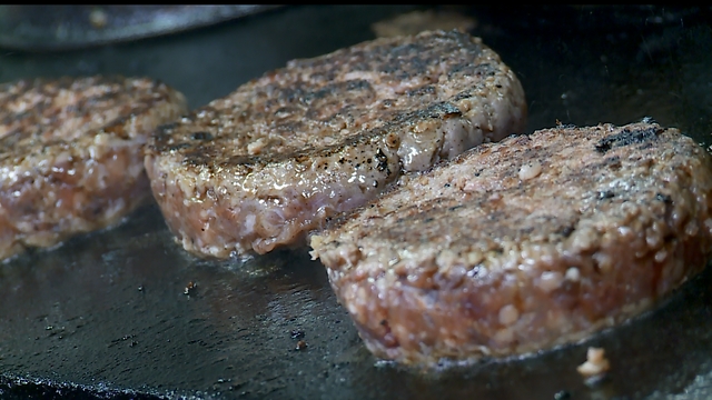 "צריך לזכור שמאחורי הבשר עומד סבל". ההמבורגר של בלאק (צילום: ynet) (צילום: ynet)