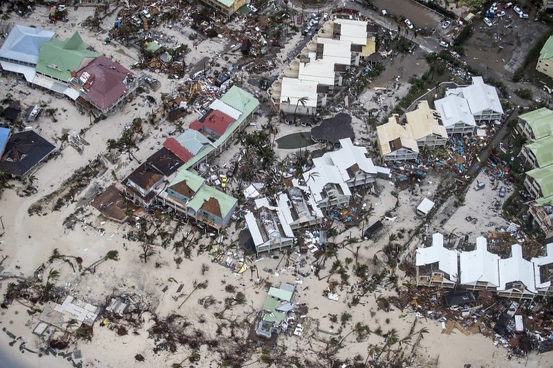 Storm damage in the aftermath of Hurricane Irma, in St. Maarten (Photo: AP)