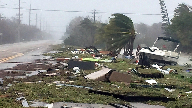 פלורידה קיז. נזק קשה בסופה (צילום: AFP) (צילום: AFP)