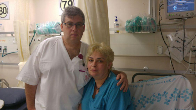 Марина Френкель с мужем Игорем, медбратом терапевтического отделения. Фото: пресс-служба "Рамбам"
