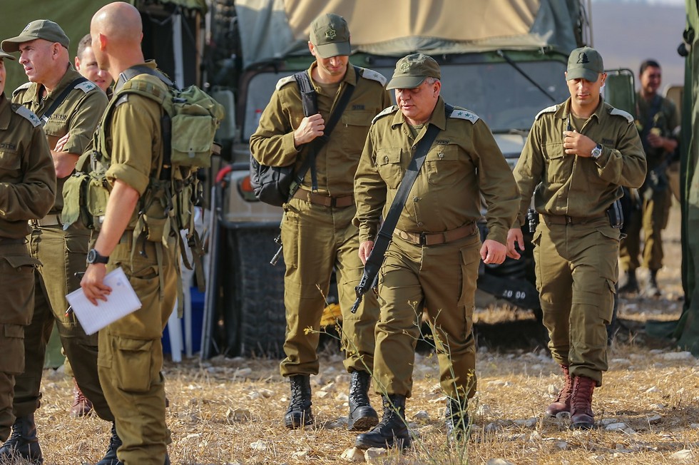 Eisenkot at the IDF Northern Command drill (Photo: Yaron Brenner)