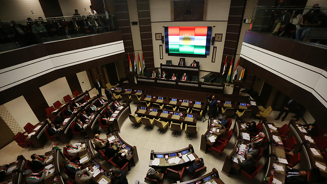 הפרלמנט בארביל. הצביע בעד קיום משאל העם (צילום: AFP) (צילום: AFP)