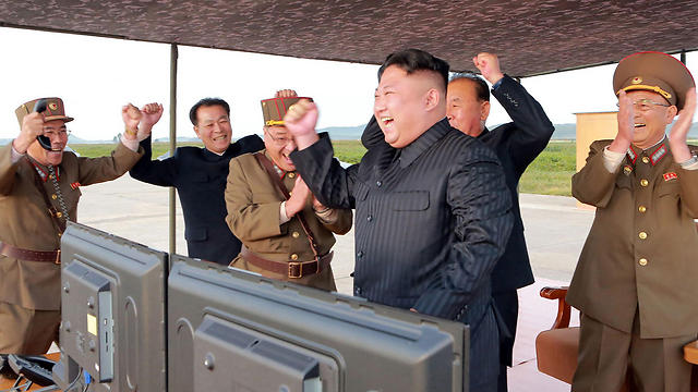 Kim Jong Un, after the launch (Photo: AFP)