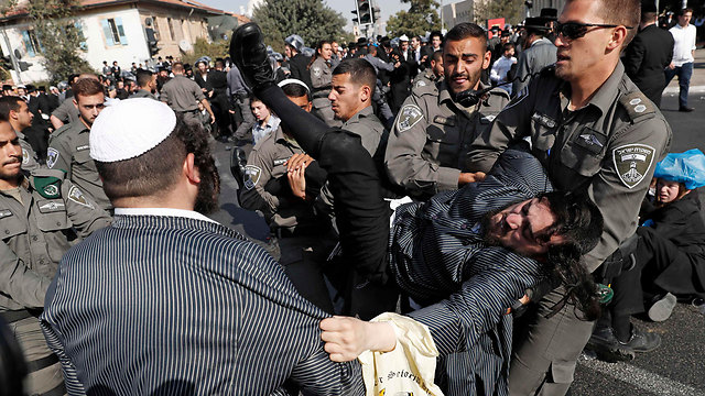 מחאת החרדים בירושלים (צילום: AFP) (צילום: AFP)