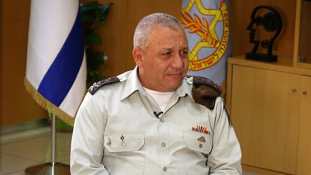 Eisenkot in his office (Photo: Avi Mualem)