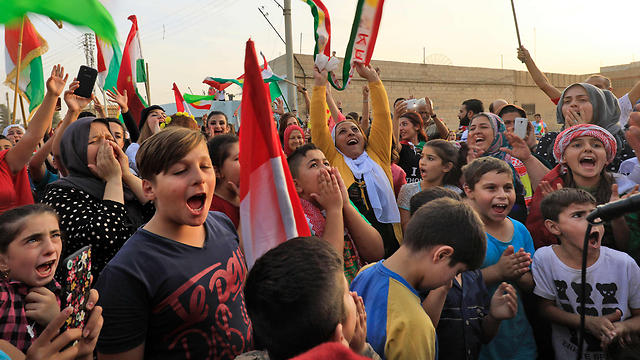 Rally in support of an independent Kurdish Iraq. The advantages from friendly relations with Israel will turn into a magnet that will attract other countries (Photo: AFP)