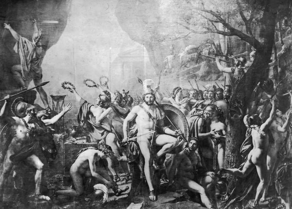קרב תרמופיליי בציור של ז'אק לואיס דוד מ-1814 (צילום: getty images) (צילום: getty images)
