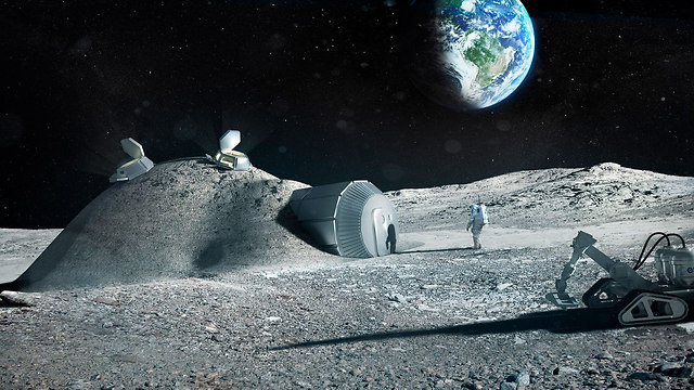 אילוסטרציה של תחנת חלל על הירח (צילום: AFP) (צילום: AFP)