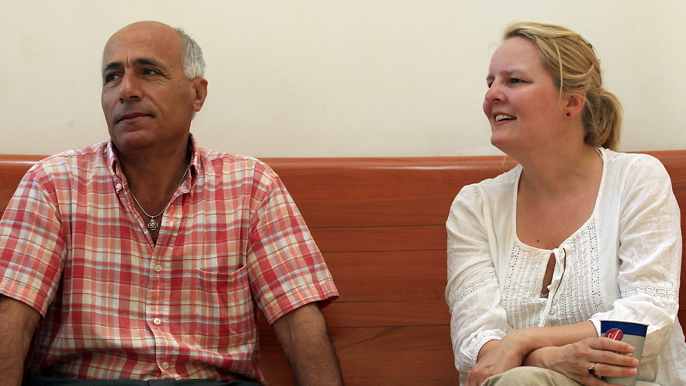 Mordechai Vanunu with his wife Kristin Joachimsen (Photo: Haim Zach)