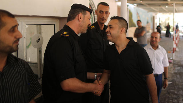 One of the prisoners released, Taher Abu Armana (Photo: AFP)