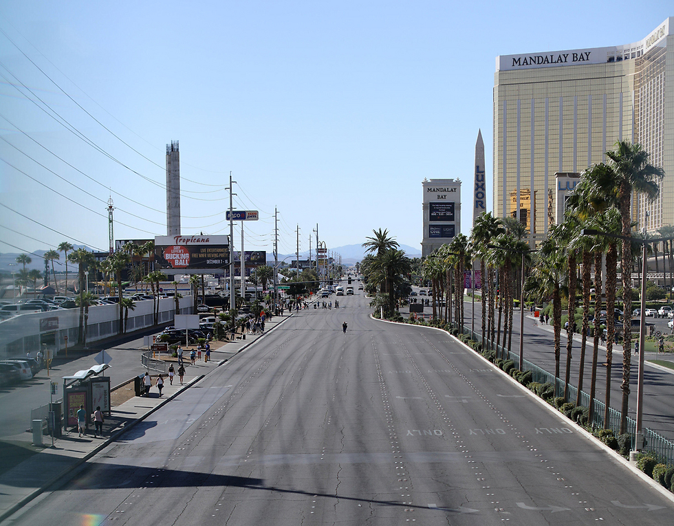 רחובות ריקים בלאס וגאס בבוקר שאחרי הטבח (צילום: רויטרס) (צילום: רויטרס)