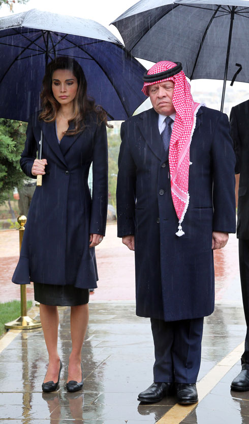 מלך ירדן עבדאללה השני והמלכה ראניה (צילום: AP)