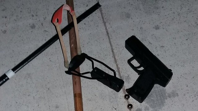 Weapons used in self-defense against clowns (Photo: Police Spokesperson's Unit)