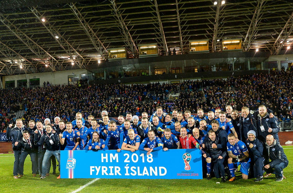עלייה היסטורית למונדיאל. נבחרת איסלנד (צילום: AFP) (צילום: AFP)