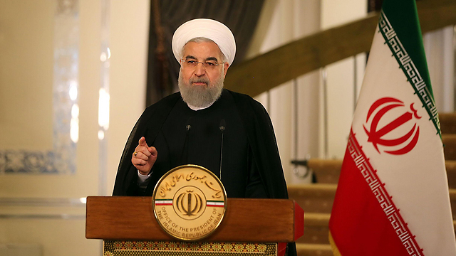 נשיא איראן רוחאני. "נאום מלא בקללות" (צילום: AFP) (צילום: AFP)