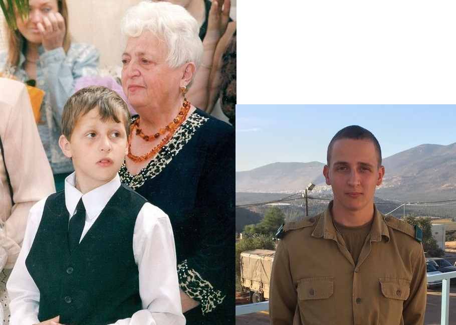 Людмила Паршкина (Ципора Вайнштат) с внуком Игорем, ныне солдатом ЦАХАЛа (справа)