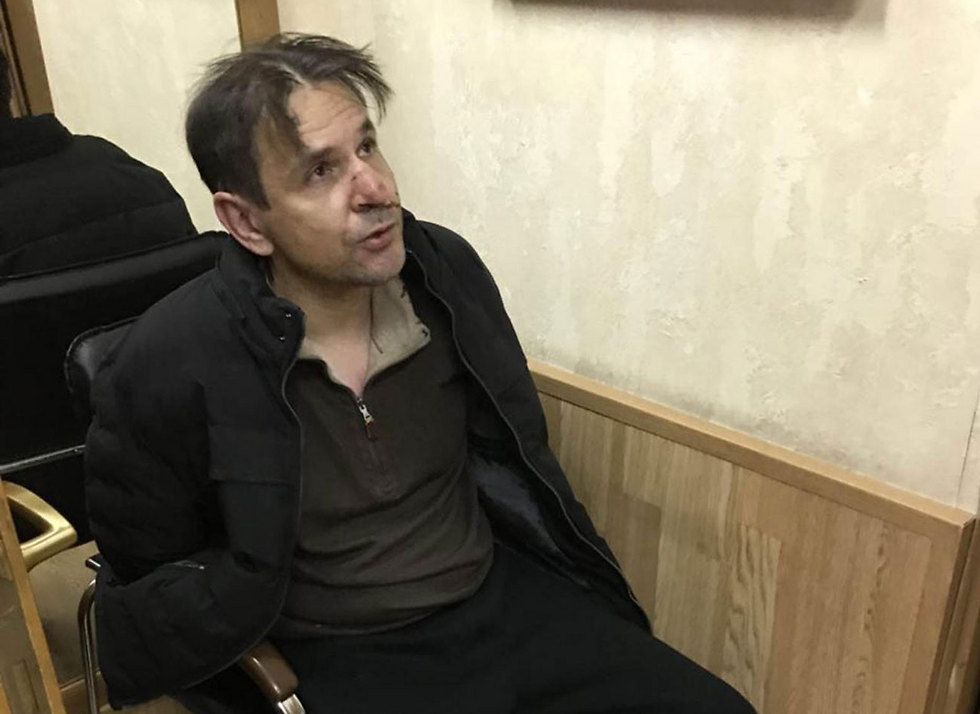 Russian-Israeli Boris Grits stabbed a Moscow journalist Monday (Photo: AP)