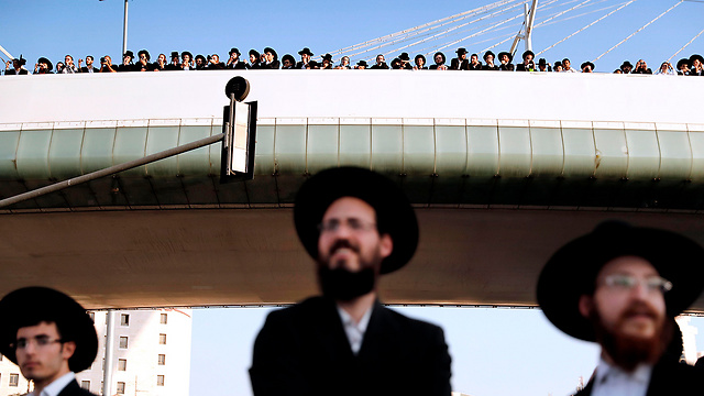 Haredi protest in Jerusalem (Photo: AFP)