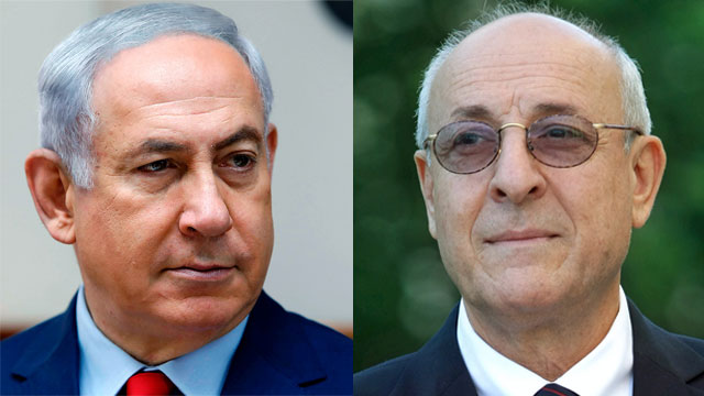 Prime Minister Benjamin Netanyahu (L) and Yitzhak Molcho (Photo: AFP, Alex Kolomoisky)