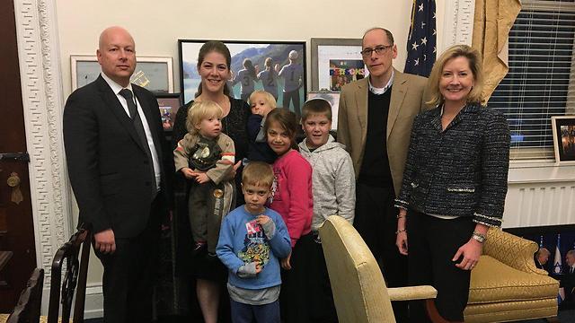Jason Greenblatt with Michal Salomon and her children at the White House