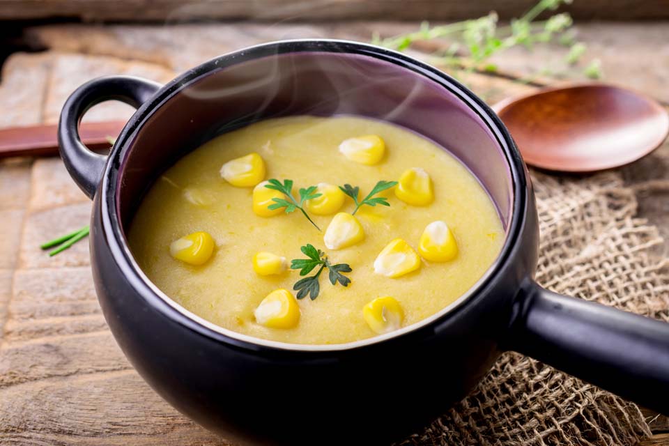 Кукурузный суп. Фото: Shutterstock.com