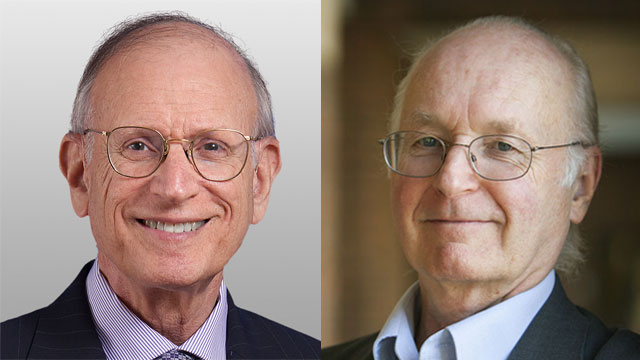 Prof. William Quandt (R) and Stuart Eizenstat 