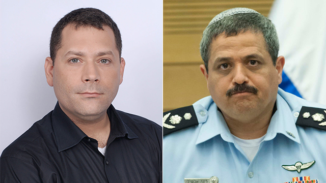 Horev (L) and Police Commissioner Roni Alsheikh (Photo: Yoav Dudkevitch)