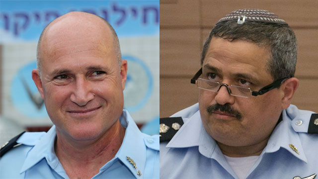 Police Commissioner Alsheikh (R)'s decision to reinstate Rittman amid allegations of sexual harassment is said to have created bad blood between police and IA (Photo: Ohad Zwigenberg, Zvika Tishler)