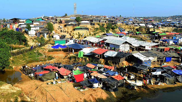 מחנה של בני רוהינגה בבנגלדש (צילום: AFP) (צילום: AFP)