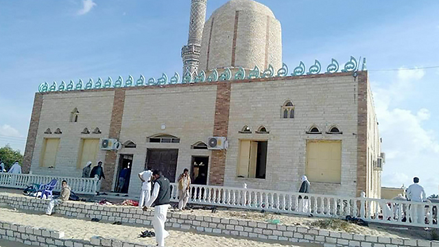 The mosque prior to the attack
