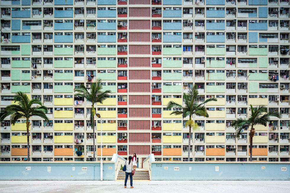 שיכוני צ'וי האנג (המוכרים בזכות צבעיהם גם כשיכוני הקשת) בהונג קונג  (צילום: Fabio Mantovani)