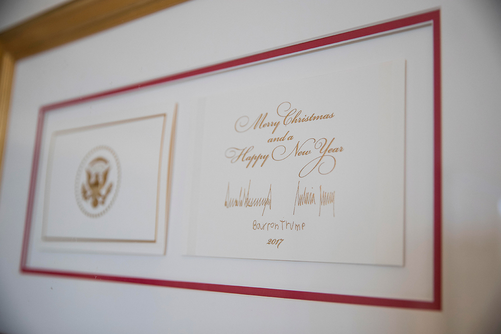כרטיס חג המולד של המשפחה הנשיאותית (צילום: AP) (צילום: AP)