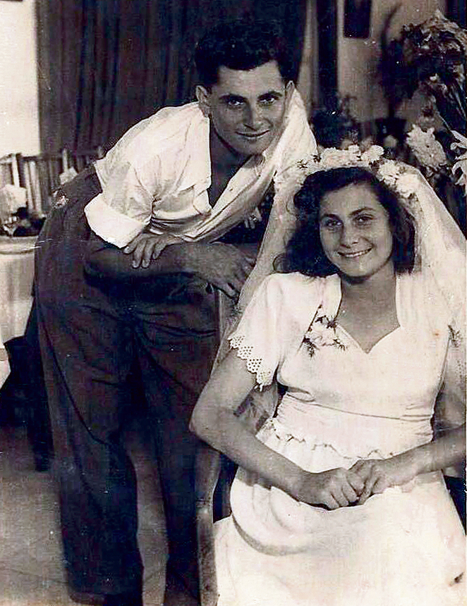 צ'יבי עם אחותו אביבה, ביום חתונתה