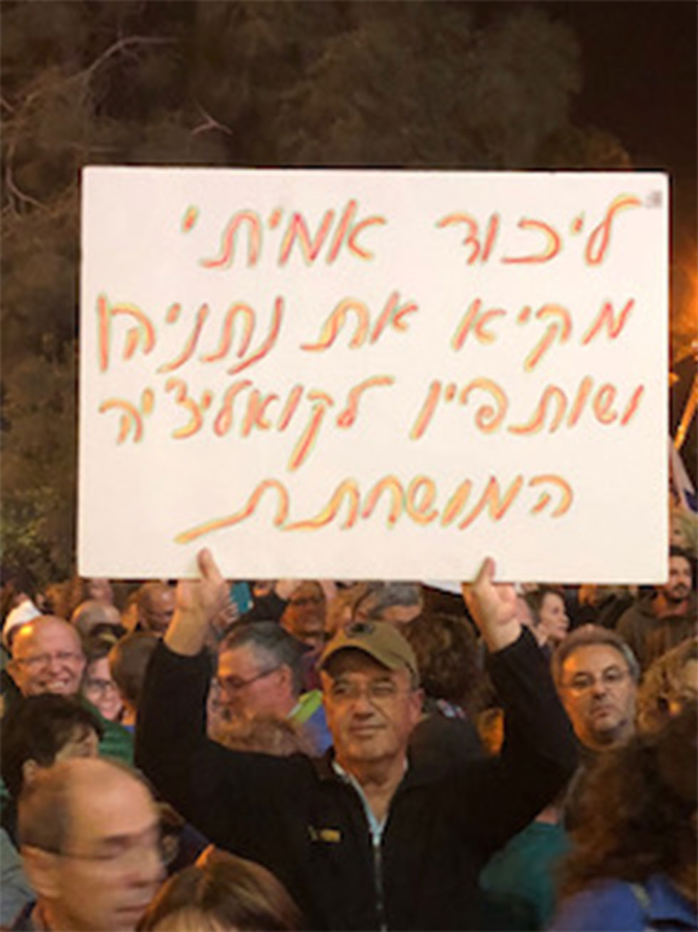 "Настоящий Ликуд тошнит от Нетаниягу и его партнеров по коррумпированной коалиции". Фото: Моти Кимхи