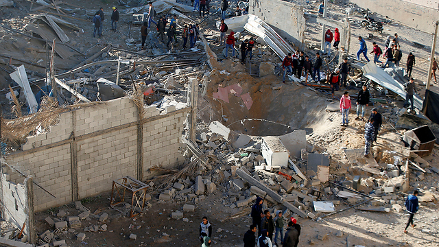 Wreckage following IAF's bombing (Photo: Reuters)