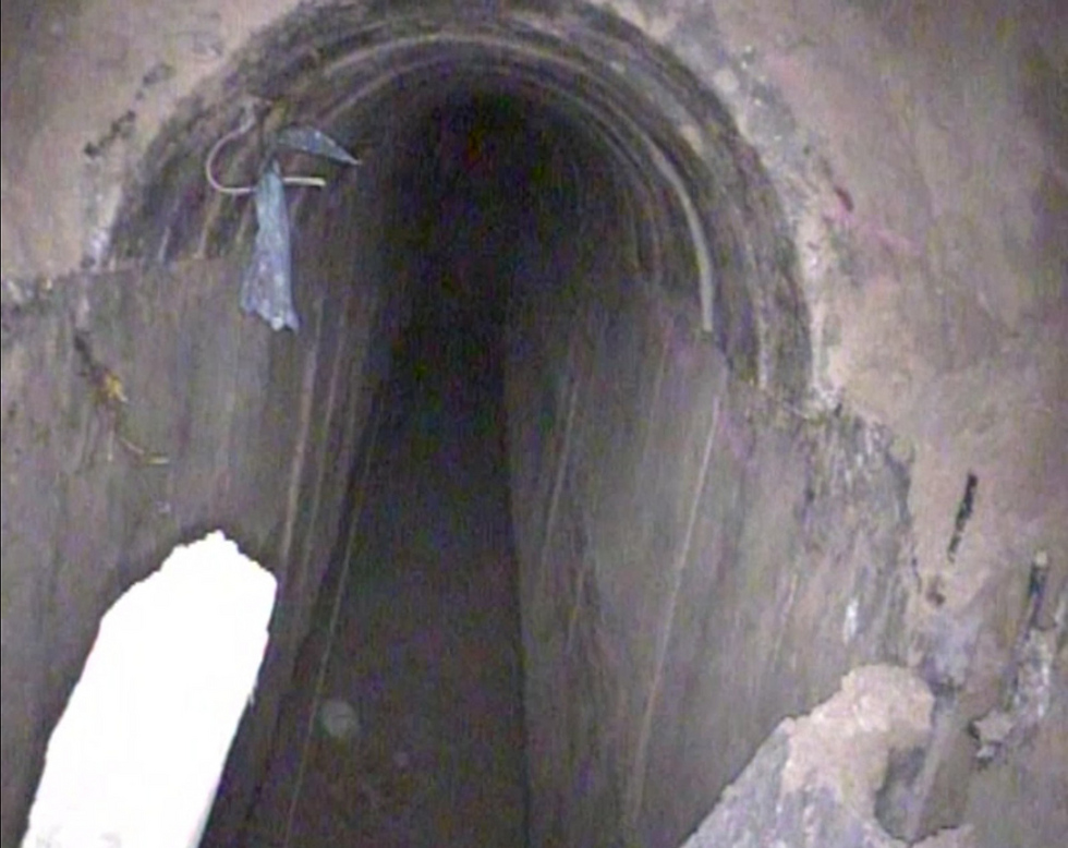 המנהרה שנחשפה (צילום: דובר צה"ל) (צילום: דובר צה