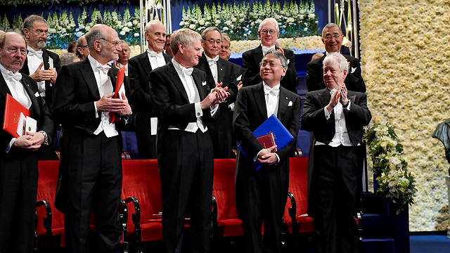 רק גברים על הבמה בשטוקהולם (צילום: רויטרס) (צילום: רויטרס)