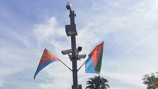 Флаги Эритреи в Южном Тель-Авиве. Фото: Шефи Паз