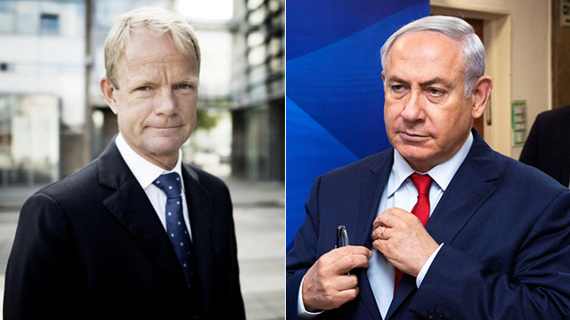 PM Netanyahu and Teva CEO Kåre Schultz (Photo: Twitter, Reuters)
