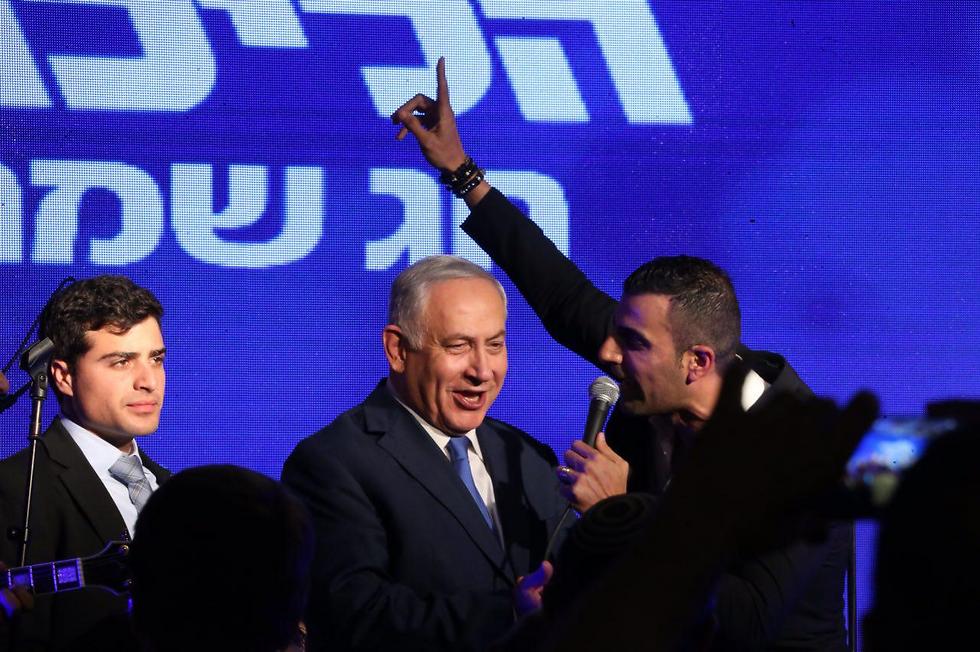 Netanyahu at Tuesday's Likud event (Photo: Motti Kimchi)