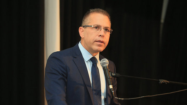 As the minister in charge of the battle on anti-Israel propaganda, Erdan could have said something about the real national interest (Photo: Orel Cohen)