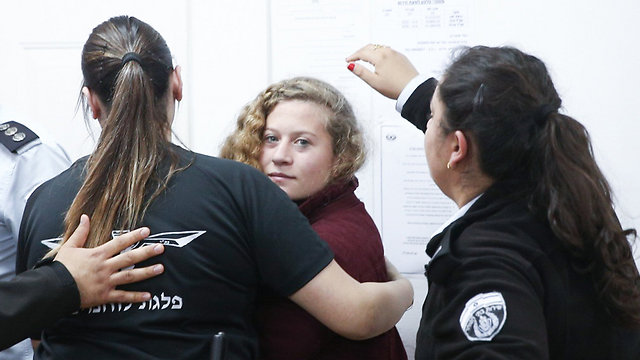 Ahed Tamimi. In today's Israel, a Palestinian teen will rot in prison for eight months, while an Israeli teen will be reprimanded  (Photo: Ohad Zwigenberg)