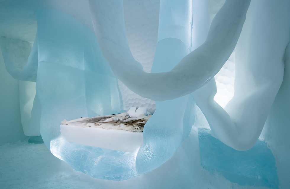 אחד מחדרי הקרח במלון (צילום: אסף קליגר) (צילום: אסף קליגר)