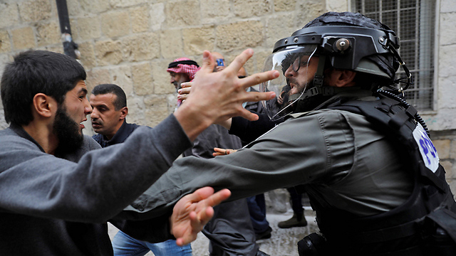 עימותים בעיר העתיקה בירושלים (צילום: AFP) (צילום: AFP)