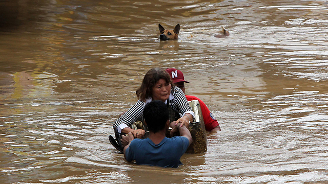 השטיפונות בפיליפינים בסוף השבוע (צילום: AFP) (צילום: AFP)