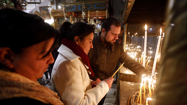 Candlelight Christmas Eve service in Bethlehem (Photo: EPA)
