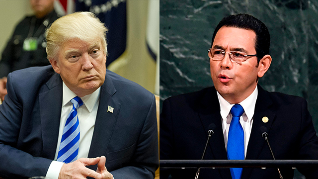 US President Donald Trump and Guatemalan President Jimmy Morales (Photo: AFP, EPA)