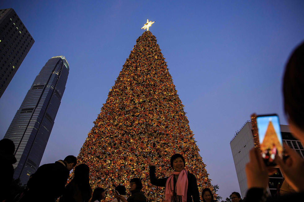 חג המולד בהונג קונג (צילום: AFP) (צילום: AFP)