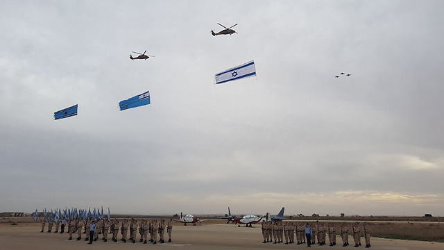 Wednesday's ceremony at the Hatzerim Air Base (Photo: Haim Hornstein)